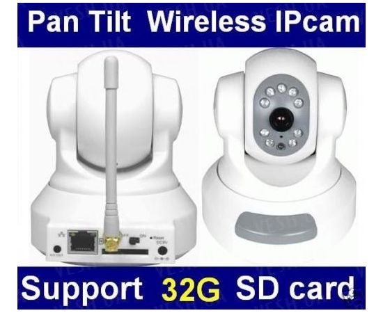 H.264 беспроводная WI-FI цветная поворотная IP вэб камера с ИК подсветкой (модель GD-2805), фото 1