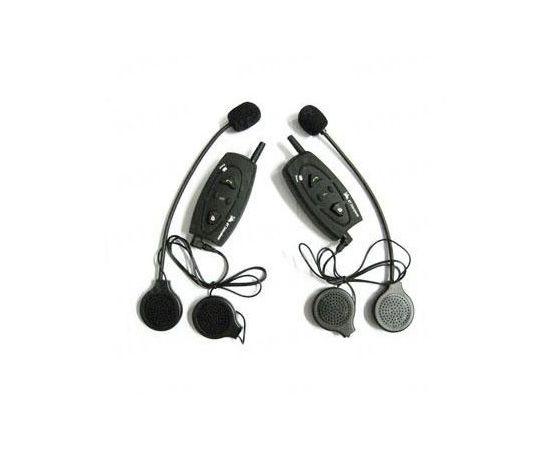 Комплект из 2-х цифровых беспроводных bluetooth гарнитур для мотоциклистов и лыжников для установки на шлем на расстоянии до 500 метров (модель BTI-500), фото 1 Комплект из 2-х цифровых беспроводных bluetooth гарнитур для мотоциклистов и лыжников для установки на шлем на расстоянии до 500 метров (модель BTI-500), фото 1