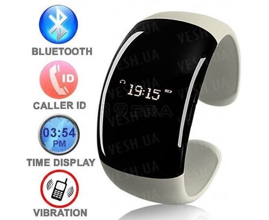 Стильный дамский bluetooth браслет - часы с определителем номера звонящего, виброзвонком и функцией &quot;антиутеря телефона&quot;, фото 1