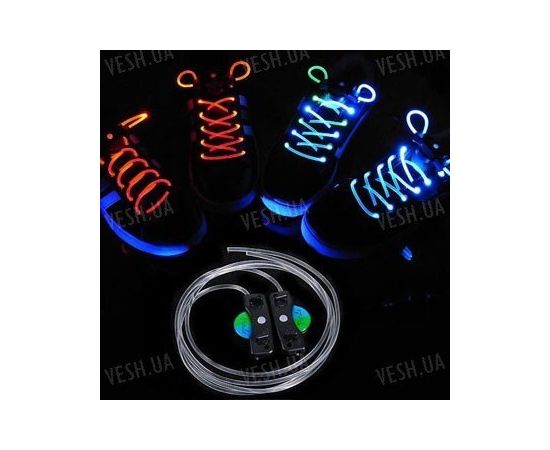 Светящиеся неоновые LED шнурки для кроссовок для вечеринок, клубов и дискотек, фото 1