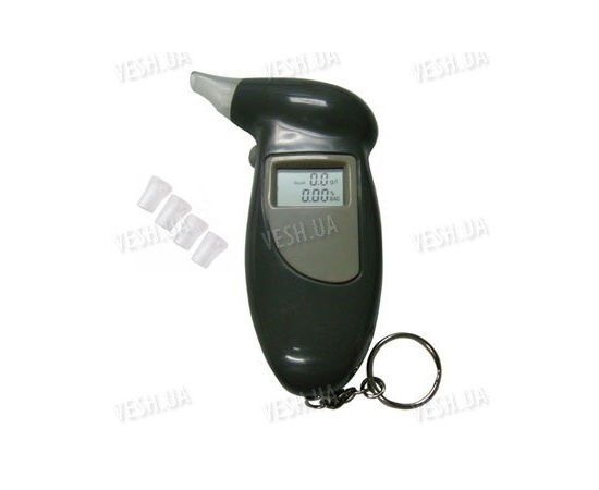 Персональный портативный алкотестер (алкометр) с LCD экраном со сменными насадками для рта (модель AT-06), фото 1