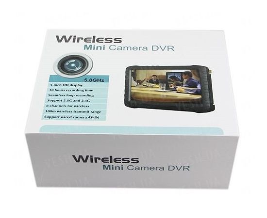 Беспроводной портативный монитор 5&quot; c детектором движения (8 каналов) 2.4Ghz HD DVR, фото 2