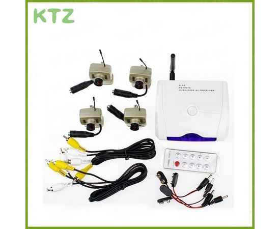 4-х камерная охранная система беспроводного видеонаблюдения на 2.4 Ghz (модель WhiteBox-W), фото 3