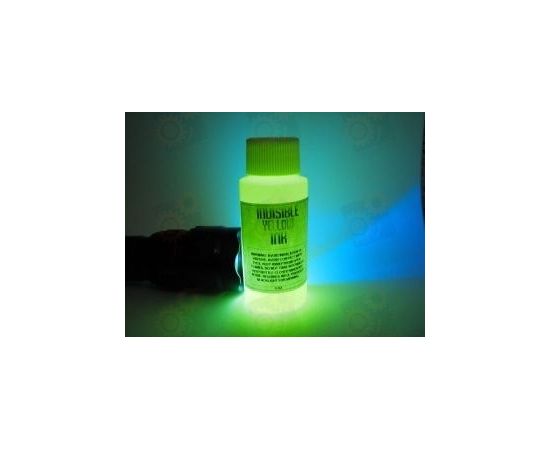 Чернила легко видимые при обычном освещении, светится желтым в UV (УФ - Ультрафиолетовом свете), фото 3