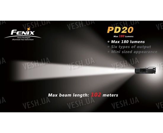 Фонарь Fenix PD20 Cree XP-E LED (R5), фото 4 Фонарь Fenix PD20 Cree XP-E LED (R5), фото 4