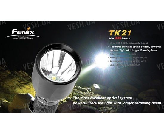 Тактический фонарь Fenix TK21 Cree XM-L T6 LED, фото 11