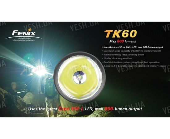 Фонарь Fenix TK60 Cree XM-L LED, фото 10