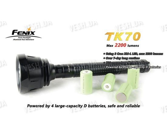 Фонарь Fenix TK70 (3xCree XM-L LED, 4xD), фото 5