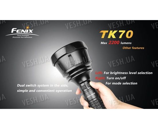 Фонарь Fenix TK70 (3xCree XM-L LED, 4xD), фото 3