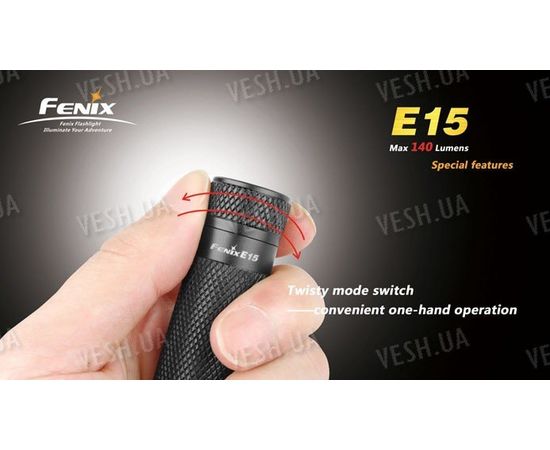 Фонарь Fenix E15 (Cree XP-E LED , 140лм, 1xCR123), фото 2