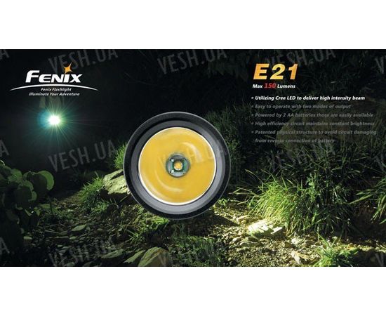 Фонарь Fenix E21 (Cree XP-E R2 , 150лм, 2xAA), фото 6 Фонарь Fenix E21 (Cree XP-E R2 , 150лм, 2xAA), фото 6