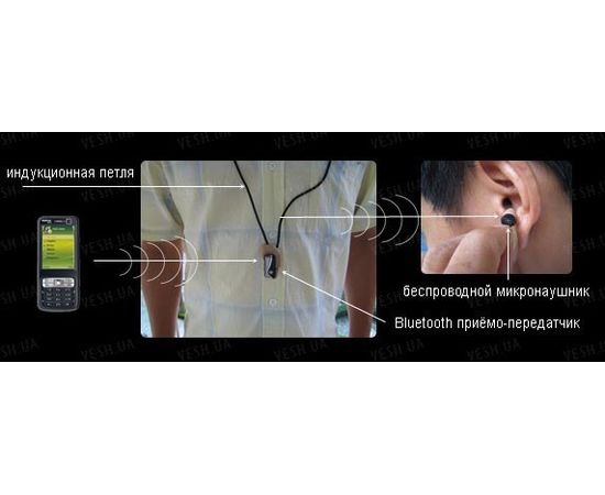 Беспроводный bluetooth микронаушник для экзаменов с беспроводной bluetooth гарнитурой Элита-Люкс, фото 2