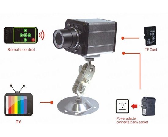 Автономная внутренняя 2 в 1 охранная видеокамера - регистратор 640x480 с записью на SD карту памяти до 32Gb и записью по движению + ДУ (модель DVR-G3), фото 3