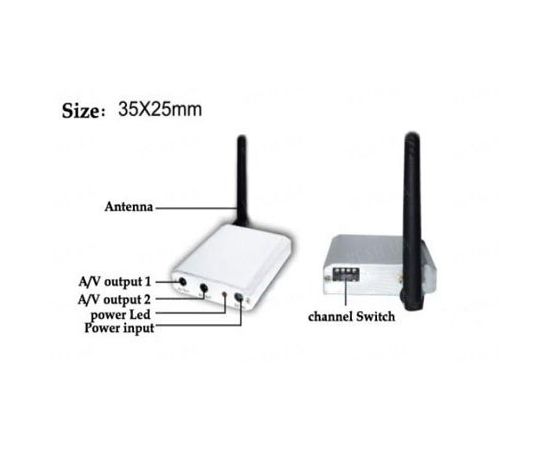 8-ми канальный комплект беспроводной передачи видео на 5.8 Ghz мощностью 100mW и расстоянием до 200 метров (модель RC305), фото 3