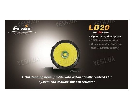 Фонарь Fenix LD20 (Cree XP-G R5, 180лм, 2xAA), фото 5 Фонарь Fenix LD20 (Cree XP-G R5, 180лм, 2xAA), фото 5