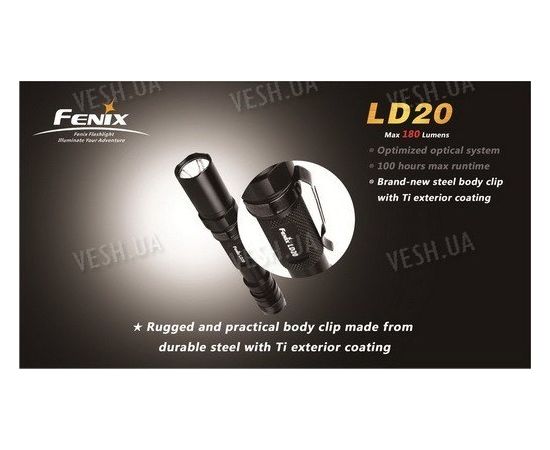 Фонарь Fenix LD20 (Cree XP-G R5, 180лм, 2xAA), фото 4 Фонарь Fenix LD20 (Cree XP-G R5, 180лм, 2xAA), фото 4