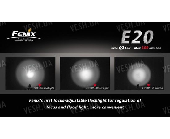 Фонарь Fenix E20 Cree 7090 XR-E LED, фото 5