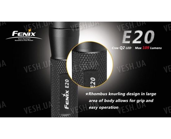 Фонарь Fenix E20 Cree 7090 XR-E LED, фото 4