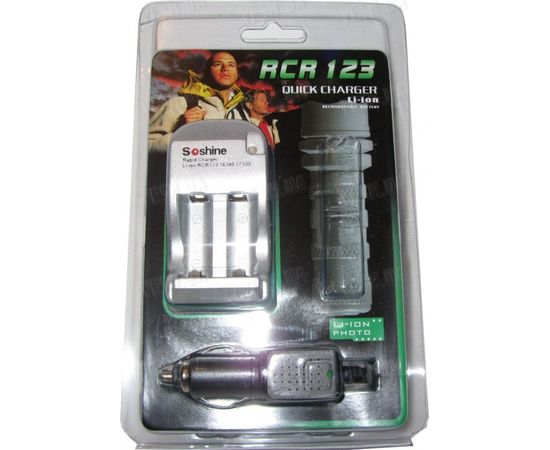 Зарядное устройство Soshine SC-S6 для 16340 (CR123A) с автоадаптером, фото 3