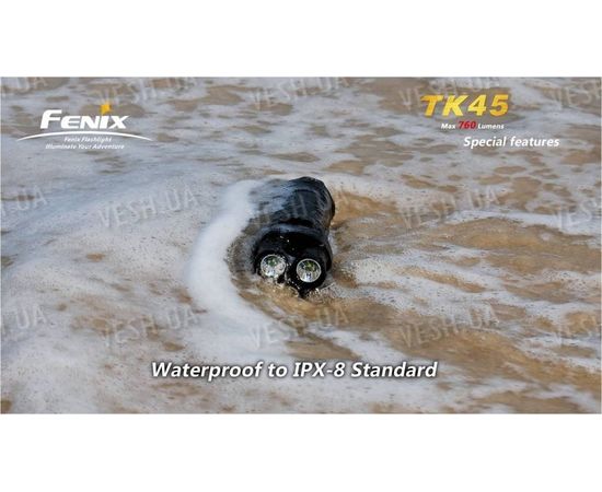 Фонарь Fenix TK45 (3xCree XP-G R5, 760 люмен, 8xAA), фото 3 Фонарь Fenix TK45 (3xCree XP-G R5, 760 люмен, 8xAA), фото 3