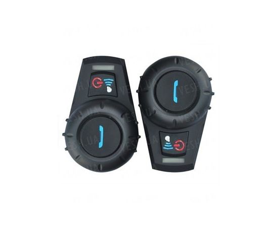 Комплект из 2-х беспроводных bluetooth гарнитур для мотоциклистов для установки на шлем на расстоянии до 500 метров (модель BT-500 R), фото 5