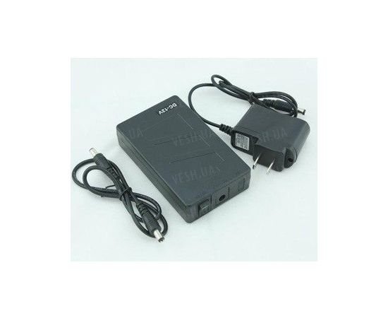 12V литий-полимерный перезаряжаемый аккумулятор 6800 mAh в чёрном пластиковом корпусе для питания охранных камер видеонаблюдения, фото 2 12V литий-полимерный перезаряжаемый аккумулятор 6800 mAh в чёрном пластиковом корпусе для питания охранных камер видеонаблюдения, фото 2