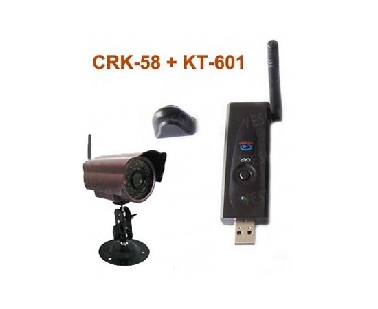 Комплект из беспроводной уличной камеры повышенного разрешения на 2.4 Ghz + приёмник видеосигнала (на выбор), дальностью до 700 метров (модель CRP-58 kit), фото 4