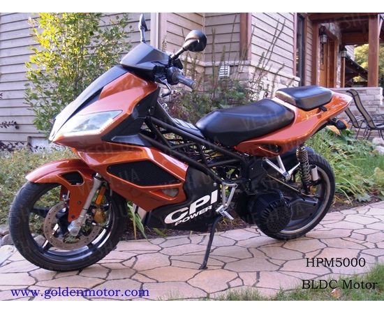 Электромотор BLDC HPM5000B водяное охлаждение, фото 3