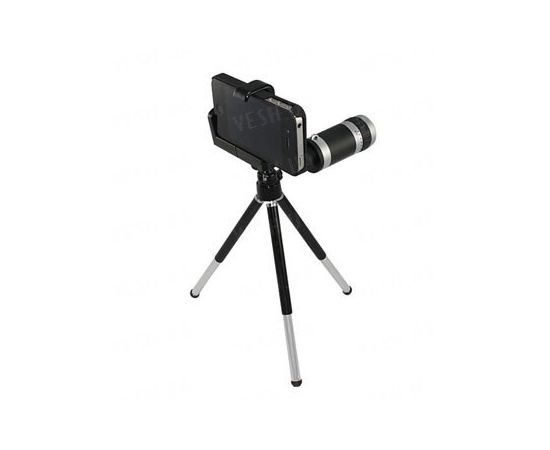 8 X кратный оптический объектив c углом обзора 15 градусов для iPhone 4, 4S + чехол + тренога в подарок, фото 3