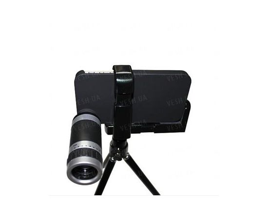 8 X кратный оптический объектив c углом обзора 15 градусов для iPhone 4, 4S + чехол + тренога в подарок, фото 2