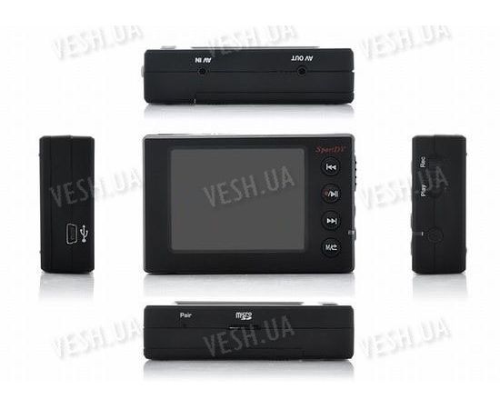 Комплект: наголовная проводная влагозащитная спортивная экшн камера + портативный видеорегистратор с LCD экраном - для активных видов спорта, фото 3