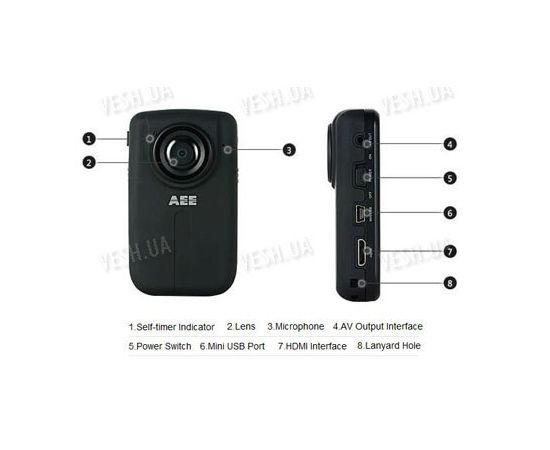 Портативный цифровой микро видеорегистратор Full HD 720p с разрешением 1280х720@30fps, LCD дисплеем и памятью до 32 Гб (модель DVR HD-50), фото 2