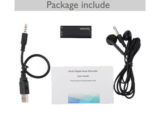 Мини диктофон с активацией голосом Savetek 200, 16 Гб, Mp3, VOX, 12 часов записи, фото 5