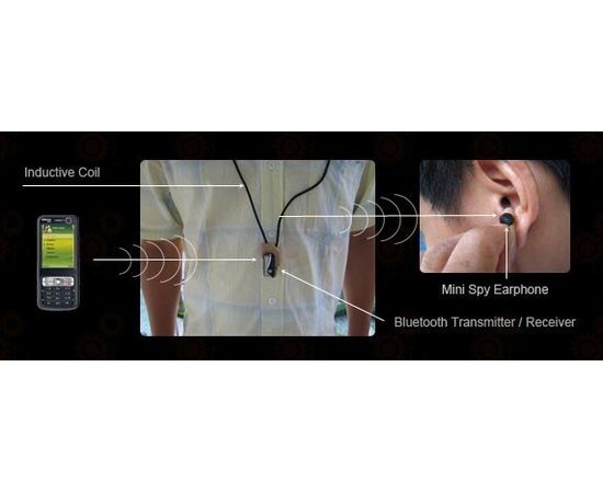 Беспроводный bluetooth микронаушник (длина - 7 мм) для экзаменов с  беспроводной bluetooth гарнитурой Элита-Люкс, фото 2