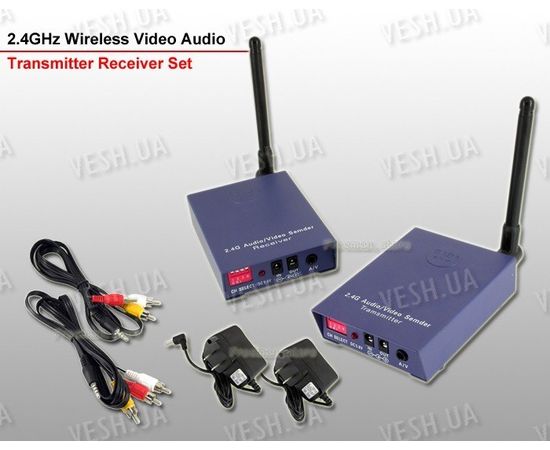 4-х канальный 2W комплект беспроводной передачи видео на частоте 2.4 Ghz на расстояние до 1500 метров (модель СХ 2000 А), фото 2