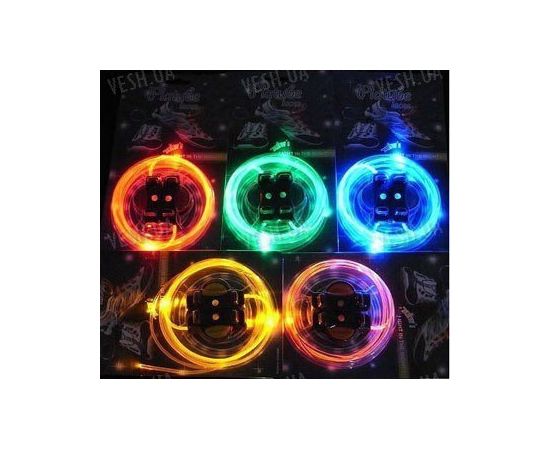 Светящиеся неоновые LED шнурки для кроссовок для вечеринок, клубов и дискотек, фото 3