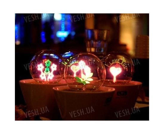 Декоративный романтический светящийся электронный LED цветок в горшке I Love U, фото 3 Декоративный романтический светящийся электронный LED цветок в горшке I Love U, фото 3