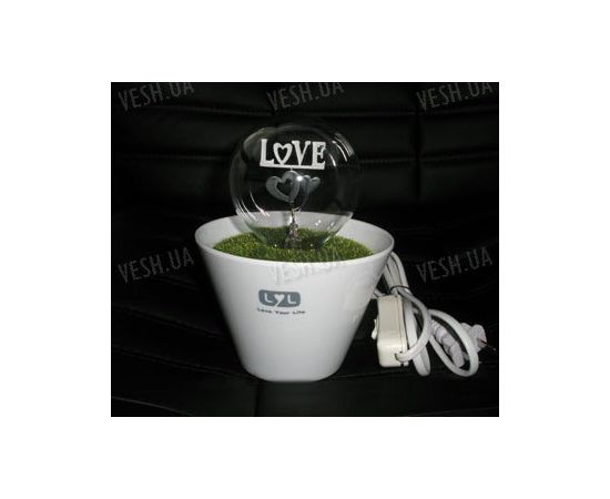 Декоративный романтический светящийся электронный LED цветок в горшке I Love U, фото 2 Декоративный романтический светящийся электронный LED цветок в горшке I Love U, фото 2