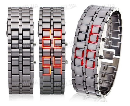 Эксклюзивные наручные LED часы-браслет Iron Samurai, фото 3