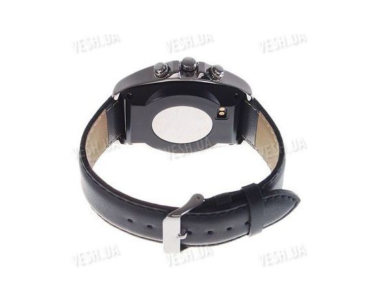 Стильные механические bluetooth часы с определителем номера, виброзвонком и мини экраном черные, фото 2