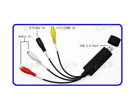 1 канальный видео USB преобразователь с аудио каналом для записи видео на компьютер EasyCAP USB 2.0, фото 3 1 канальный видео USB преобразователь с аудио каналом для записи видео на компьютер EasyCAP USB 2.0, фото 3