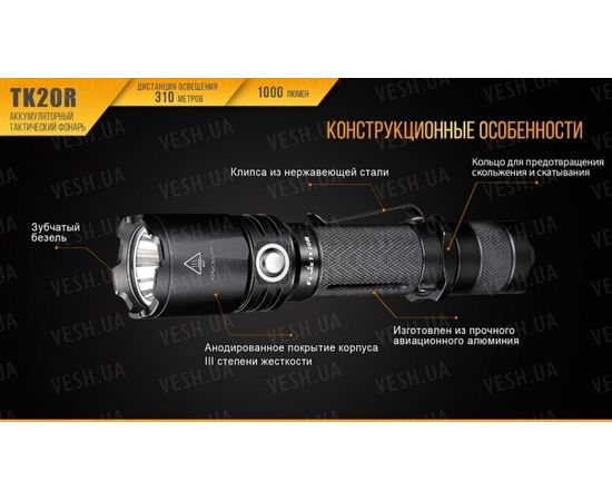 Фонарь Fenix TK20R Cree XP-L HI V3 : -TK серия, фото 12