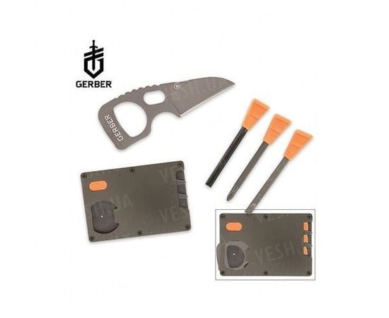 Мультитул Gerber Bear Grylls Card Tool, блистер, 31-002601 : -Товары для выживания, фото 3