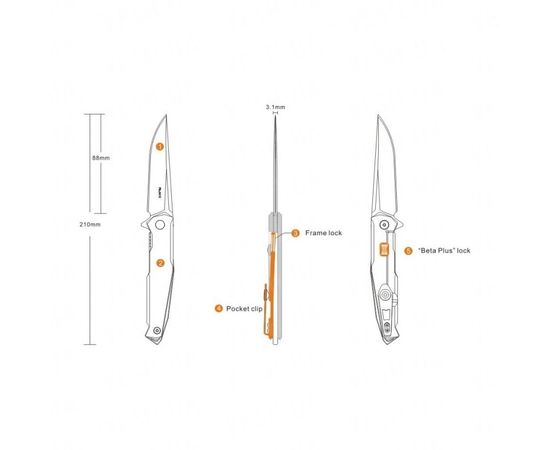 Нож Ruike P108-SF : -Ножи Ruike, фото 2 Нож Ruike P108-SF : -Ножи Ruike, фото 2
