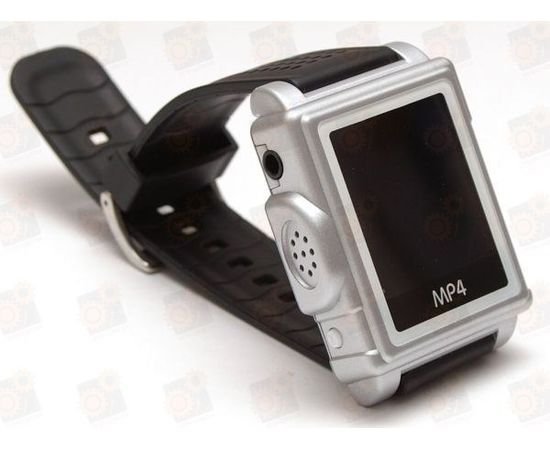 Мультимедийные MP3/MP4  часы - видео плеер с 8 Gb памяти и 1.5 дюймовым дисплеем в пластиковом корпусе, фото 1