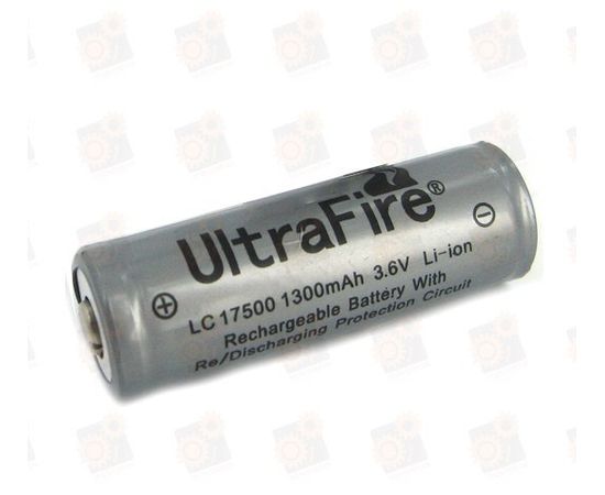 Аккумулятор Ultrafire 17500 Li-Ion 1300 мАч, защищенный, фото 1