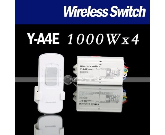 4-х канальный вкл/выкл с пультом д/у Beamish 1000Вт, фото 1