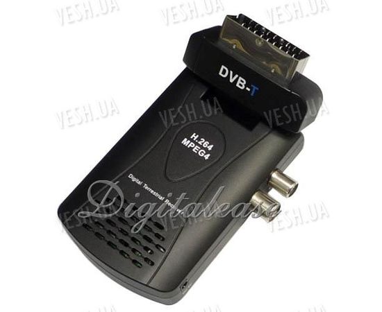 DVB-T SCART MPEG4 H.264 ТВ-тюнер с пультом ДУ, фото 1
