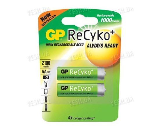 Аккумулятор АА GP ReCyko(ресайко) 2100 mAh, фото 1
