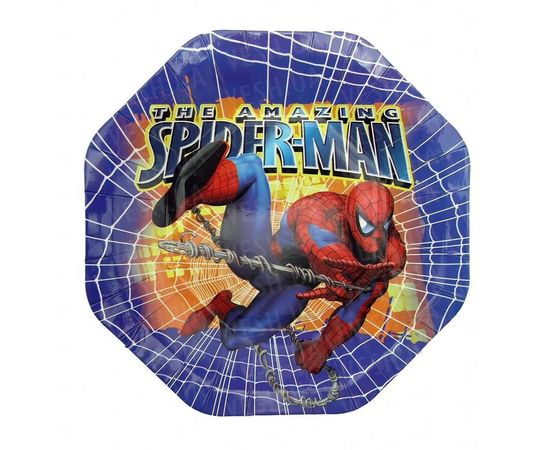 Товар распродан - Бумажные тарелки диам.18 см Спайдермен уп. 10 шт - Одноразовая посуда, фото 1